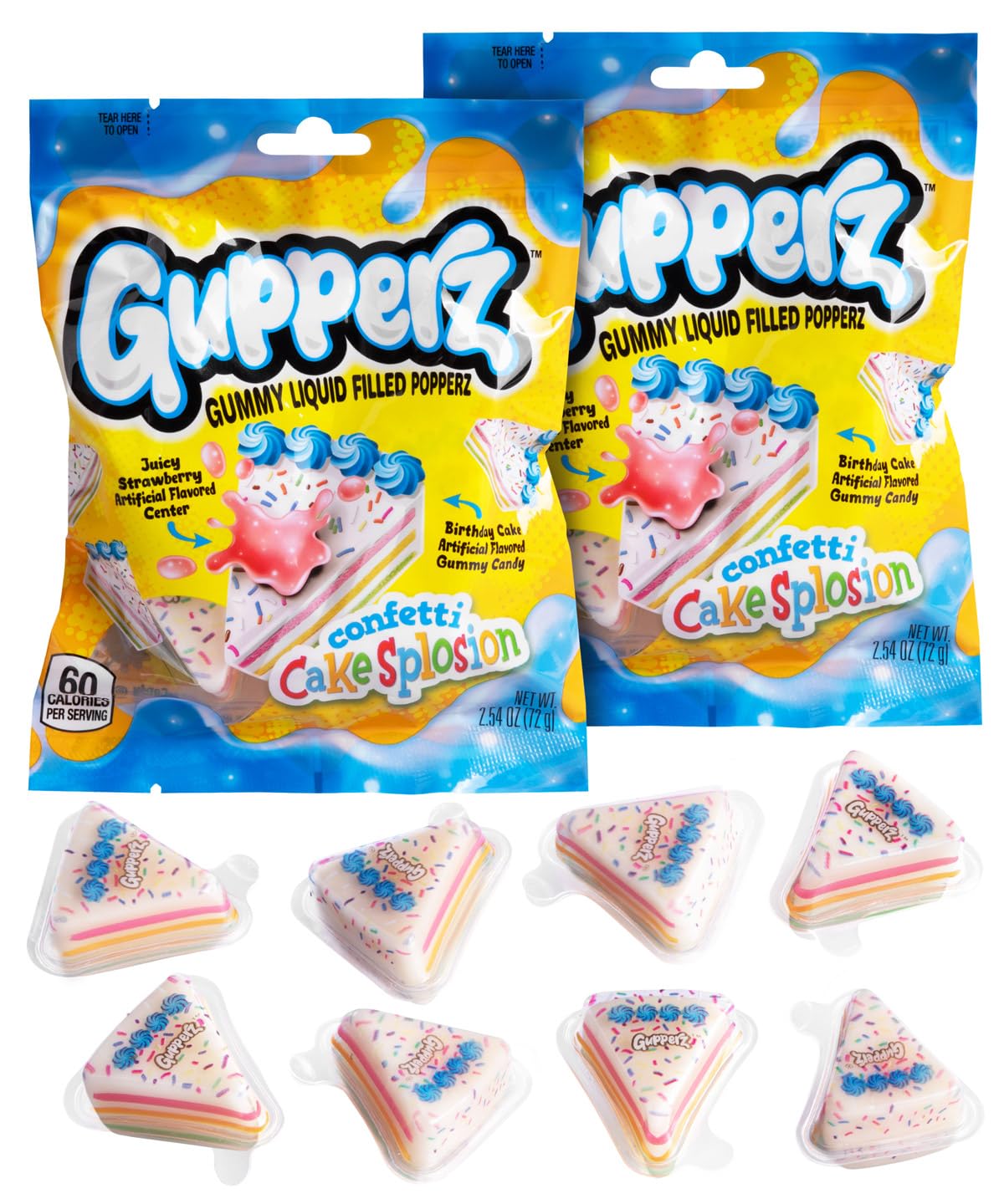Gupperz Liquid Filled Gummy Birthday Cake