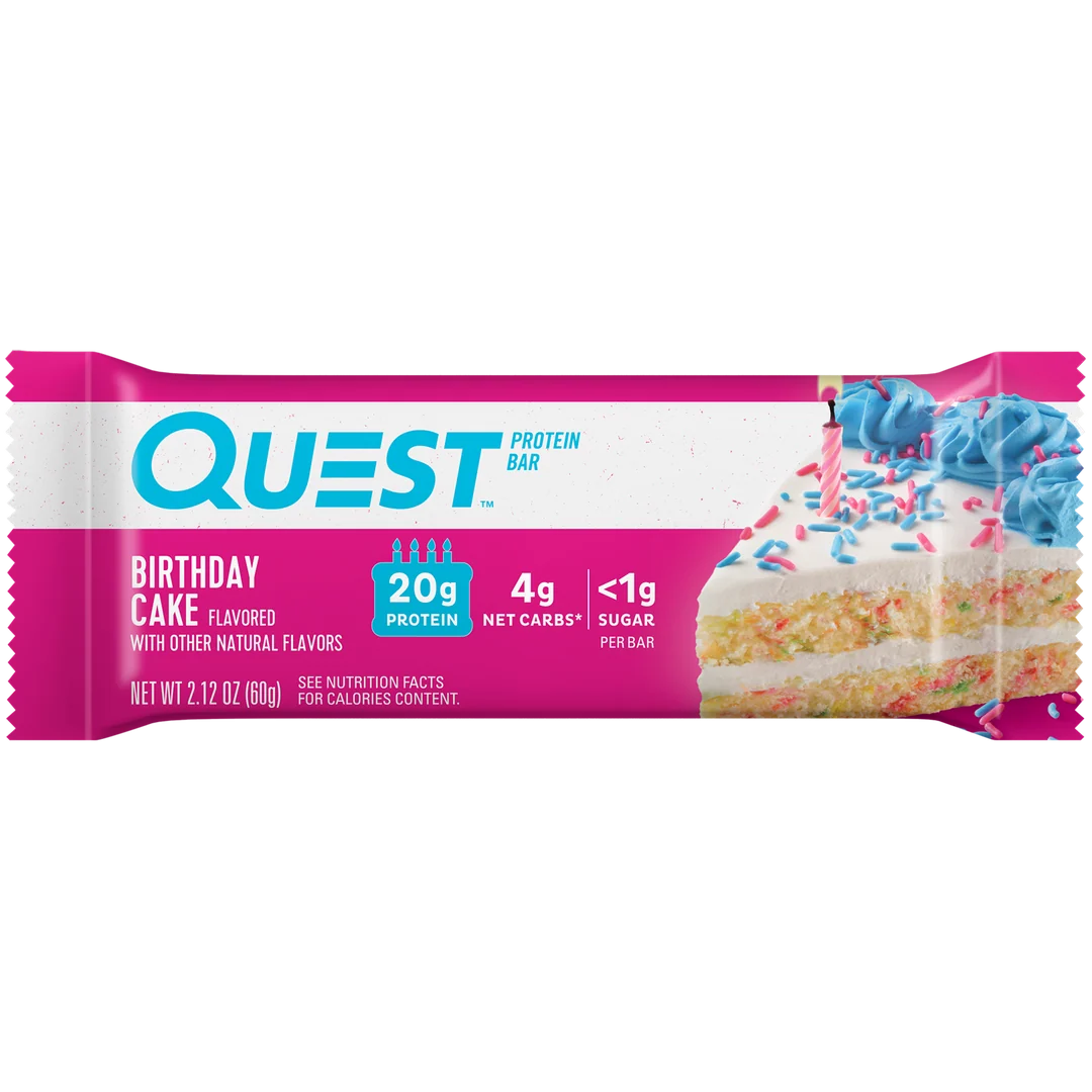Quest Protein Bar Birthday Cake